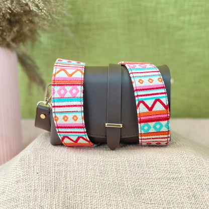 Dark Brown Eva Bag with Boho Belt + Mini Wallet