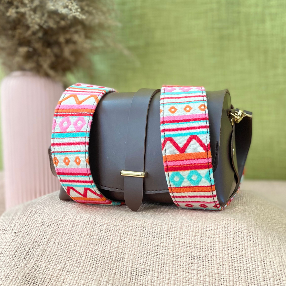 Dark Brown Eva Bag with Boho Belt.