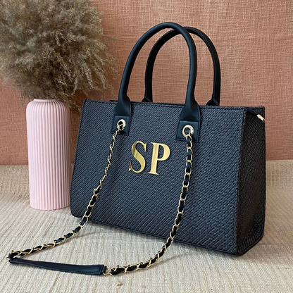 Dark Grey Chain Tote 15inch.