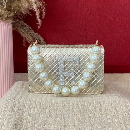 Gold Bottega Box Style Waist Bag Phone Size
