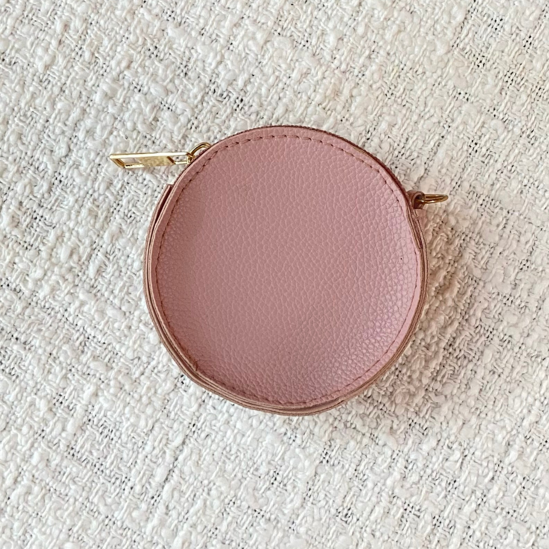 Pink Pouch + Pink with Purple Pop Cloth On Pocket Pochette Belt