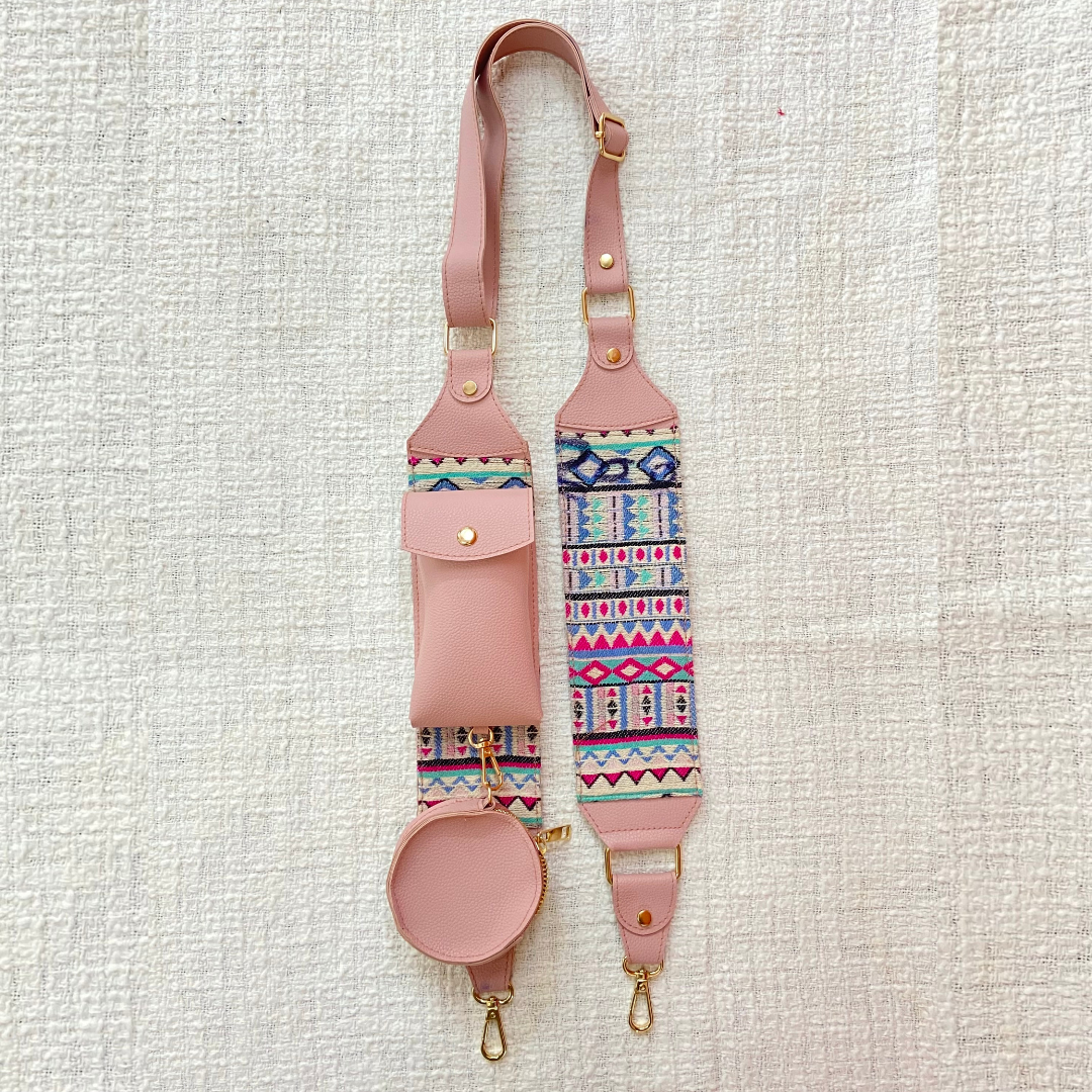 Pink with Purple Pop Pochette Belt with Phone Case