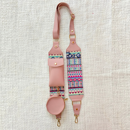 Pink with Purple Pop Pochette Belt with Phone Case