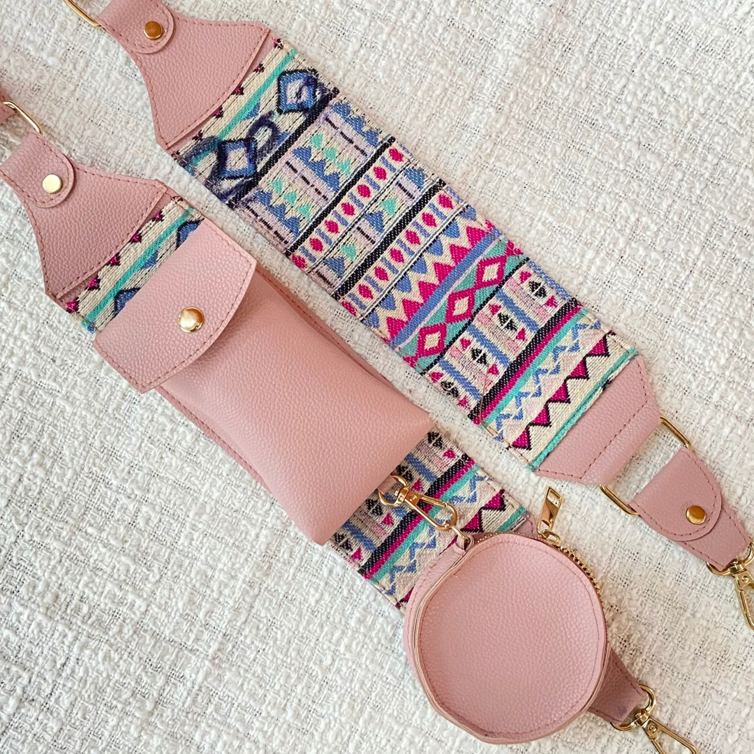 Pink Pouch + Pink with Purple Pop Pochette Belt
