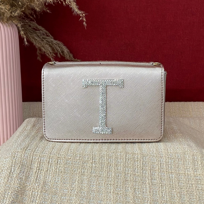 Rose Gold Box Style Waist Bag Phone Size.