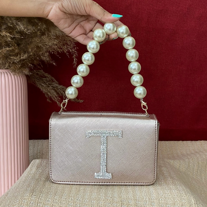 Rose Gold Box Style Waist Bag Phone Size.