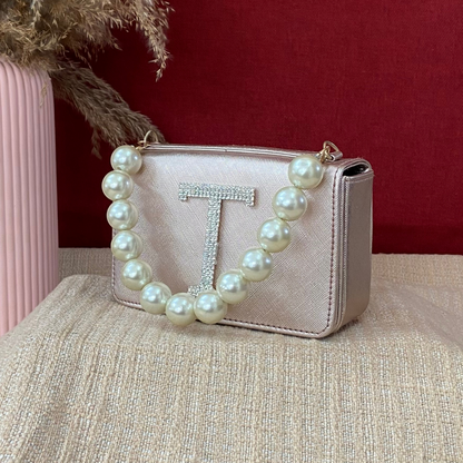 Rose Gold Box Style Waist Bag Phone Size.