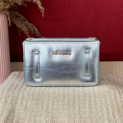 Silver Box Style Waist Bag Phone Size