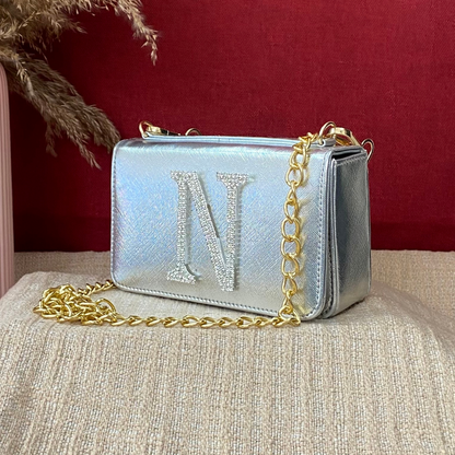 Silver Box Style Waist Bag Phone Size
