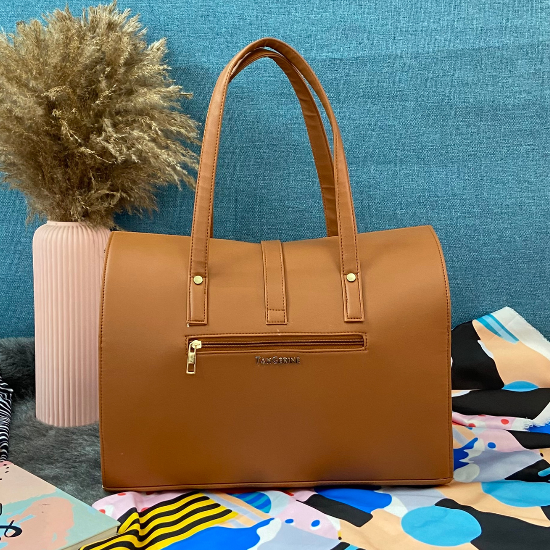 Tan Pink Bullet Leera 14inch Bag
