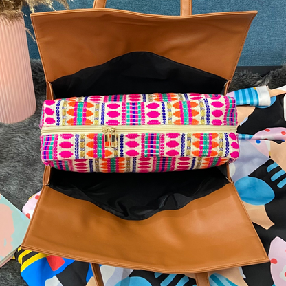 Tan Pink Bullet Leera 14inch Bag