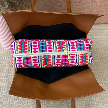 Tan Pink Bullet Leera 16inch Bag