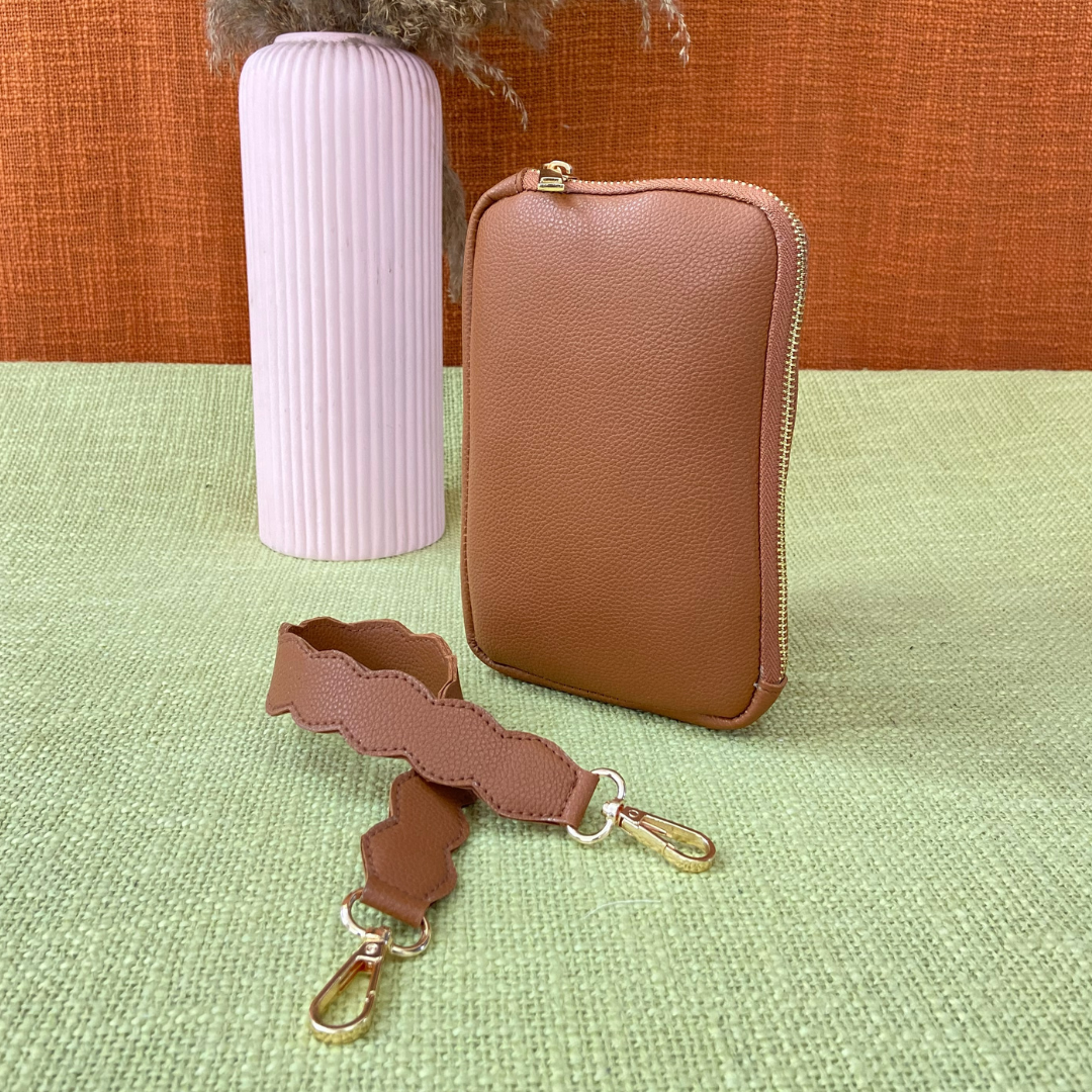 Tan Pouch + Tan Plain Pochette Belt