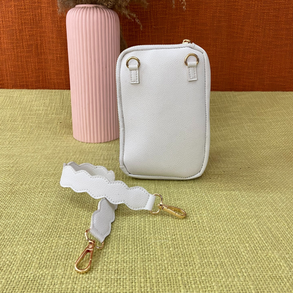 White Pouch + White Plain Pochette Belt